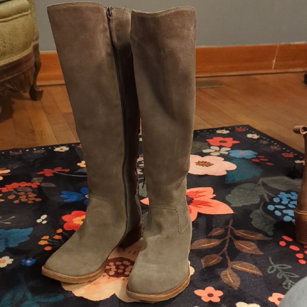 Sofft Women's Tall Suede Boots - Taupe